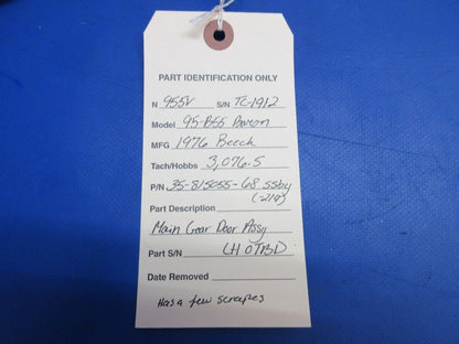 Beech 95-B55 Baron Main Gear Door Assy LH OTBD P/N 35-815055-68 (0523-1155)