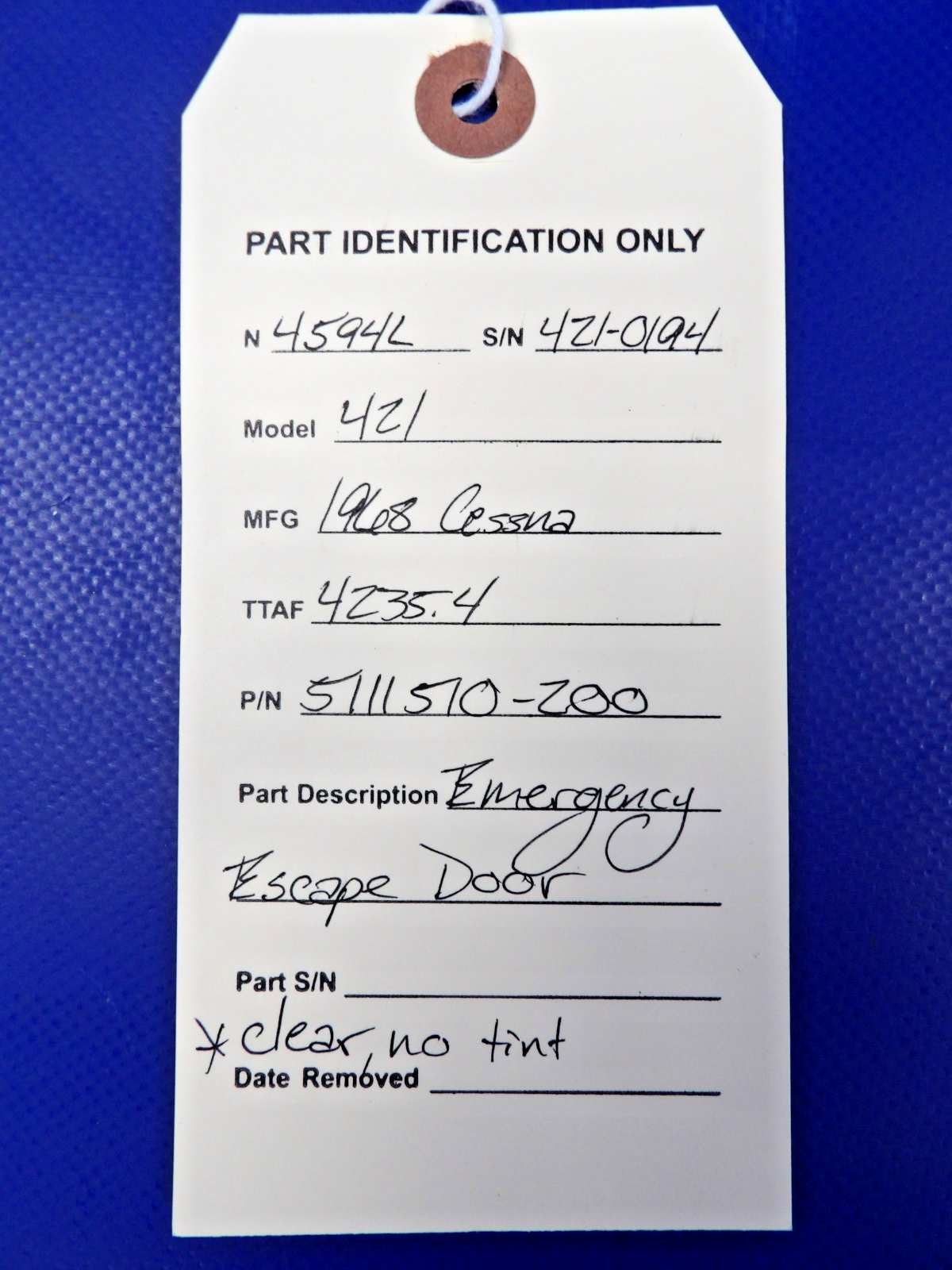 Cessna 421 Emergency Escape Door P/N 5111510-200 (0726-2085)11