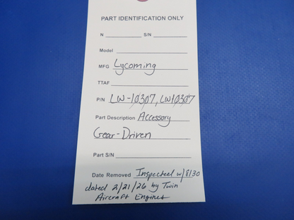 Lycoming Accessory Gear Driven P/N LW-10307 Inspected w/ 8130 (0326-1710)15