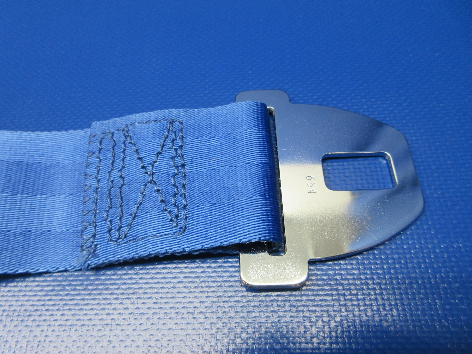 American Safety Seat Belt Blue Webbing P/N 501361-2-T26-B30-0585 NOS (1124-1396)9