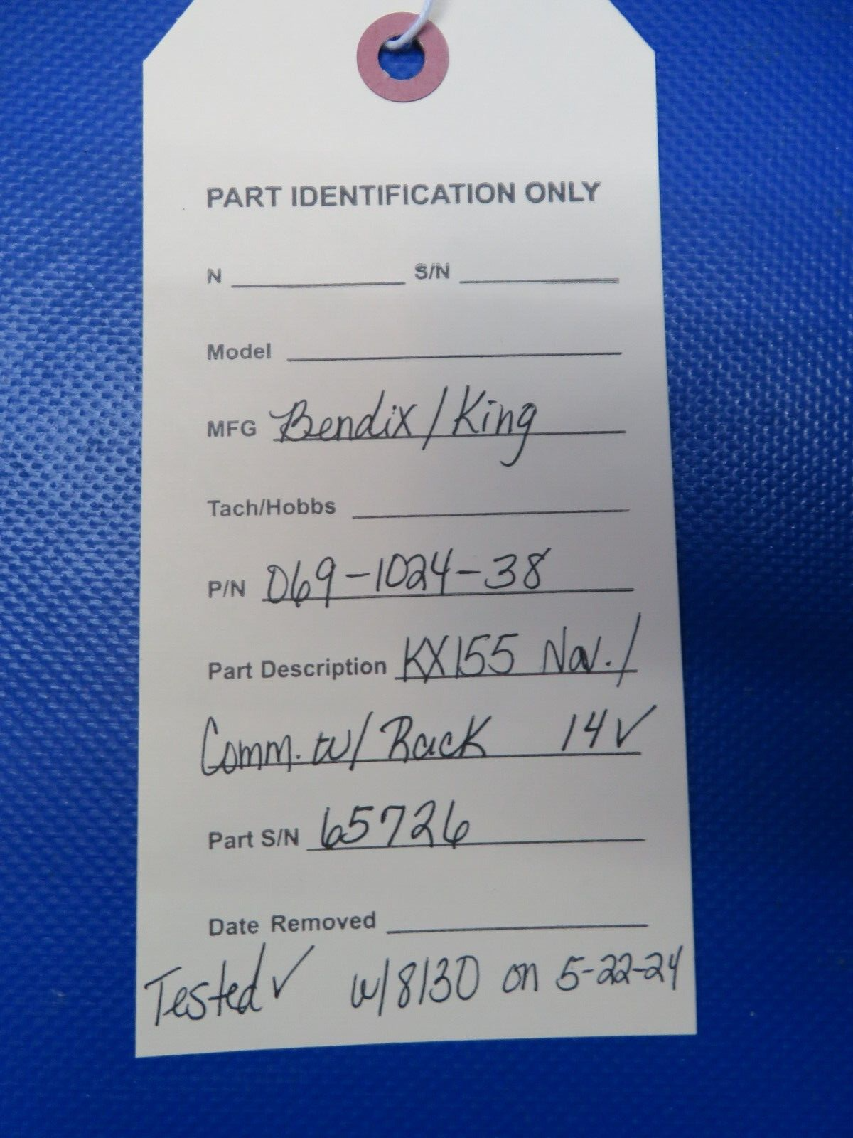 King KX155 Nav / Com w/ Rack 14v P/N 069-1024-38 TESTED w/ 8130 (0624-162)18