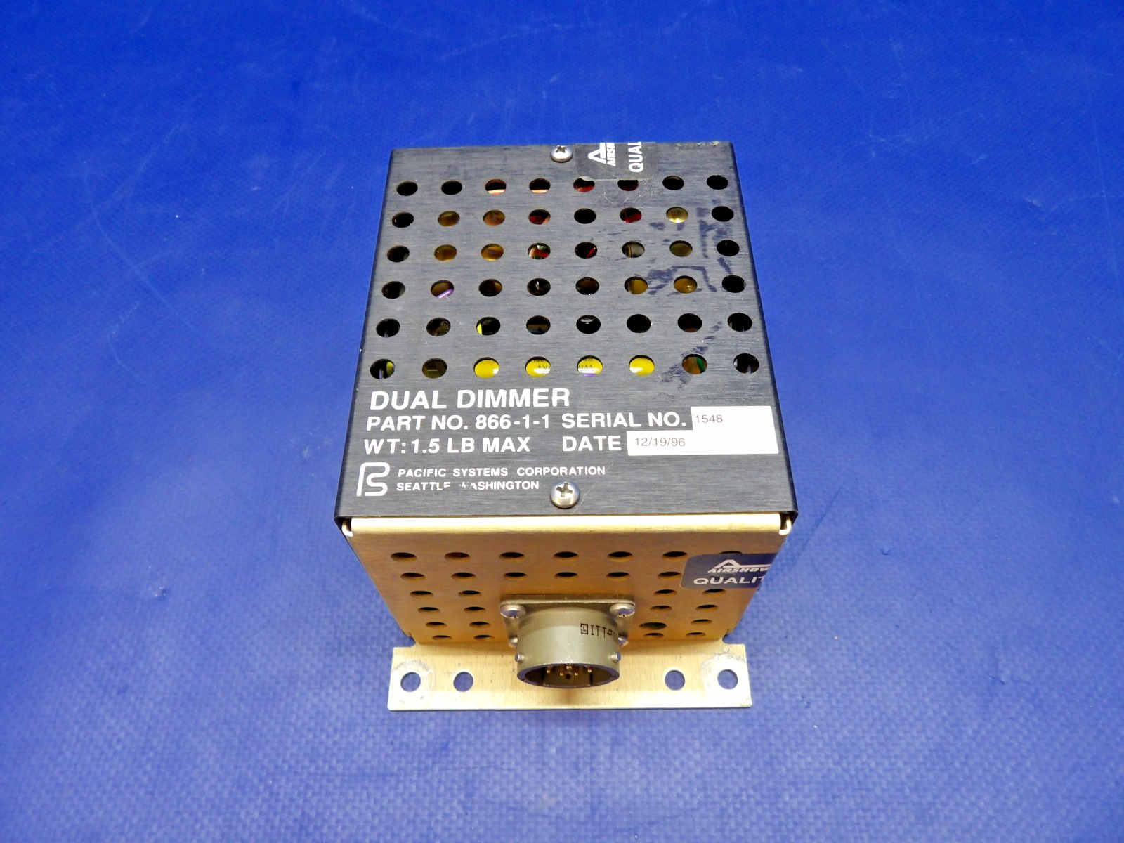 Pacific Systems Dimming Power Supply P/N 866-1-1 WARRANTY (0426-1333)6