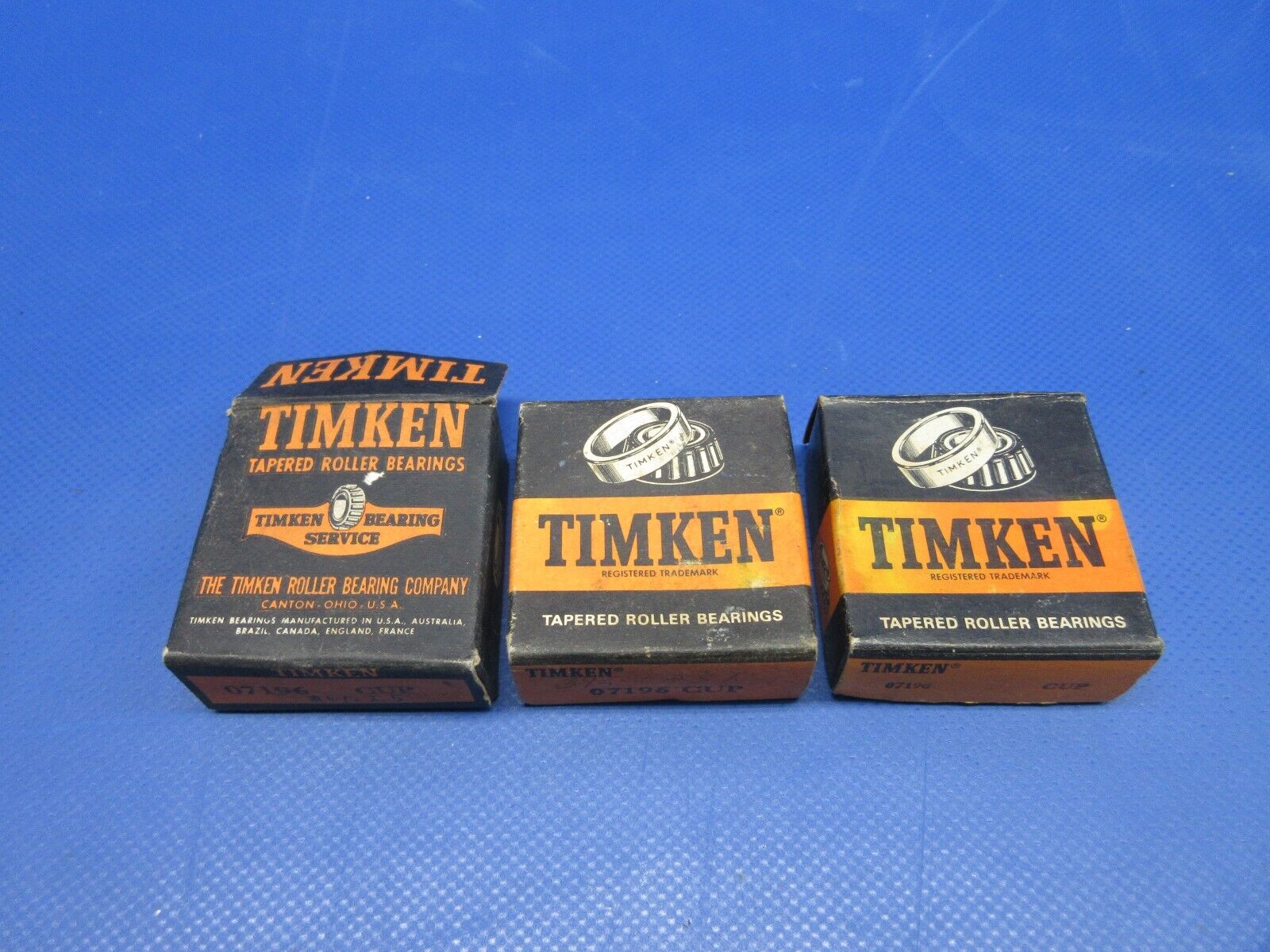 Timken Roller Bearing P/N 07196 LOT OF 3 NOS  (0324-1213)
