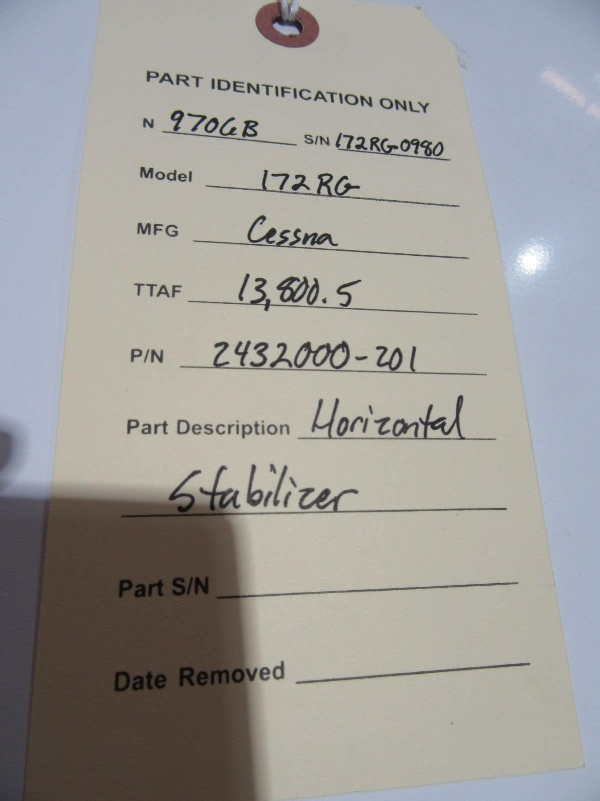 Cessna 172 / 172P / 172RG Horizontal Stabilizer P/N 2432000-201 (0326-38)21