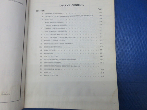 Cessna 172 & Skyhawk 1969-1971 Service Manual P/N D840-13-M-S-1300-7 (1024-1291)