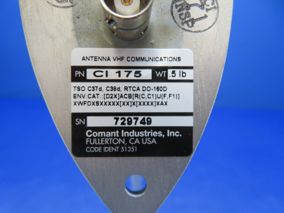 Comant Industries VHF/COMM Antenna P/N CI-175 NOS w/ 8130 (0926-113)2
