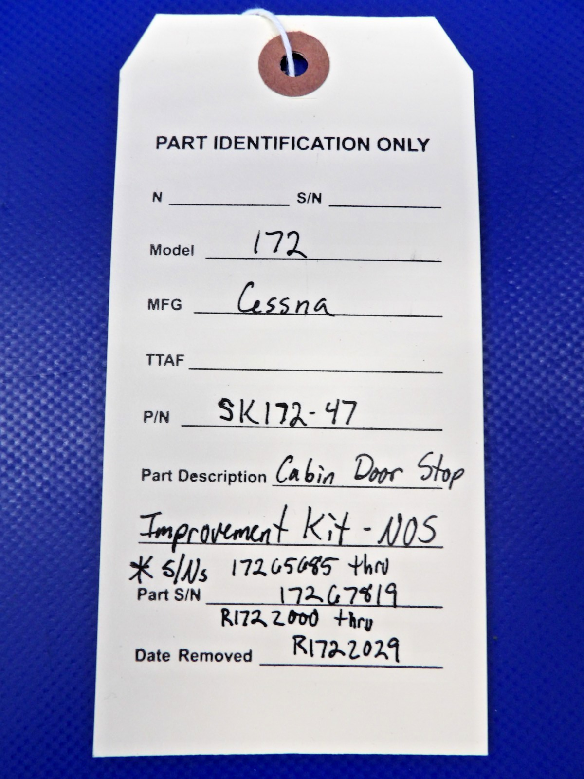 Cessna 172 Cabin Door Stop Improvement Kit P/N SK172-47 NOS (0526-1416)10