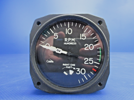 Cessna 310 / 310N Tachometer w/ Connecters P/N CM3305-1 WARRANTY (0826-838)0
