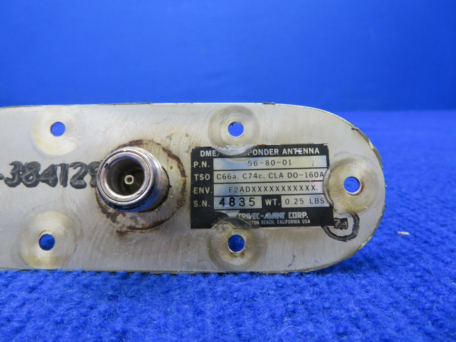 Trivec DME / Transponder Antenna P/N 56-80-01, 100-384129 (0322-375)7