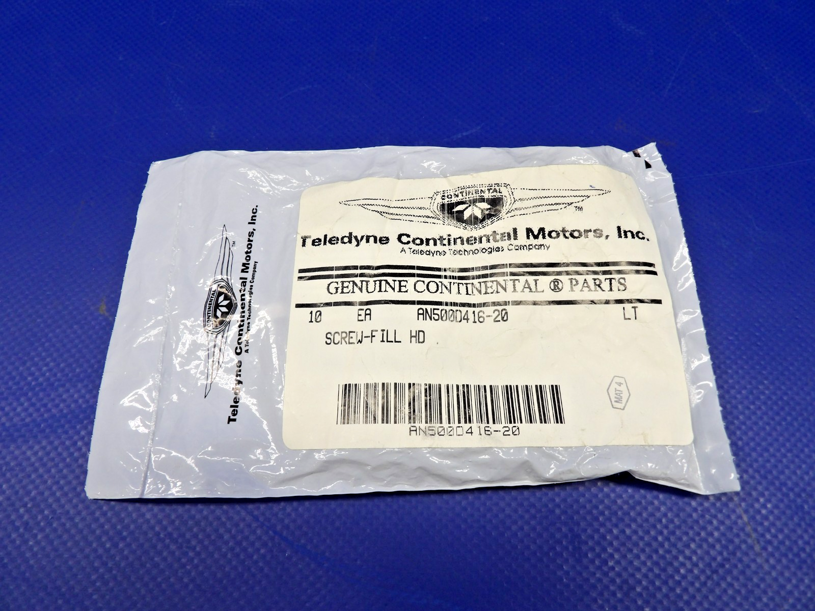 Continental Fillister Head Screw P/N AN500D416-20 LOT OF 10 NOS (0426-1319)1