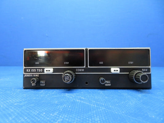 King KX155 Nav / Com w/ Rack 14v P/N 069-1024-38 TESTED w/ 8130 (0624-162)0