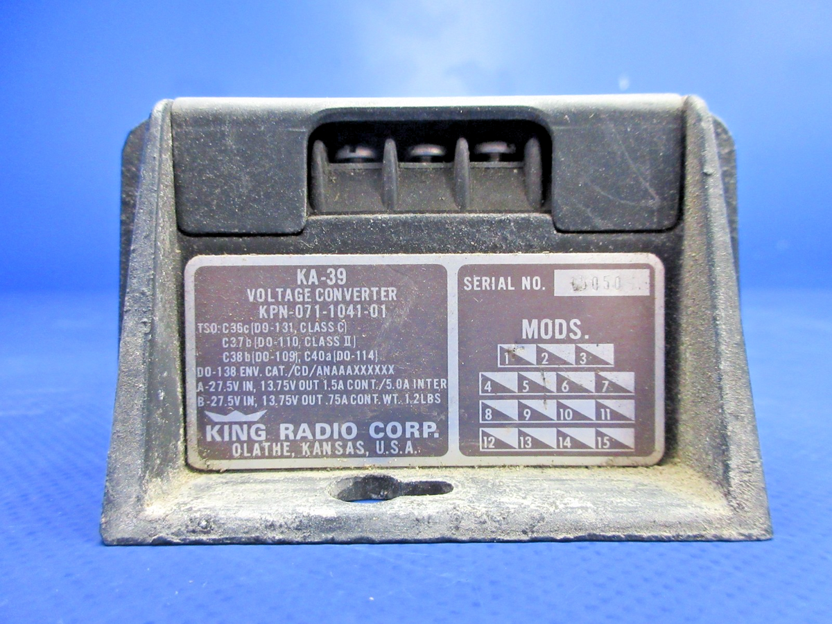 Cessna King KA-39 Voltage Converter KPN-071-1041-01 LOT OF 2 TESTED (0926-762)5