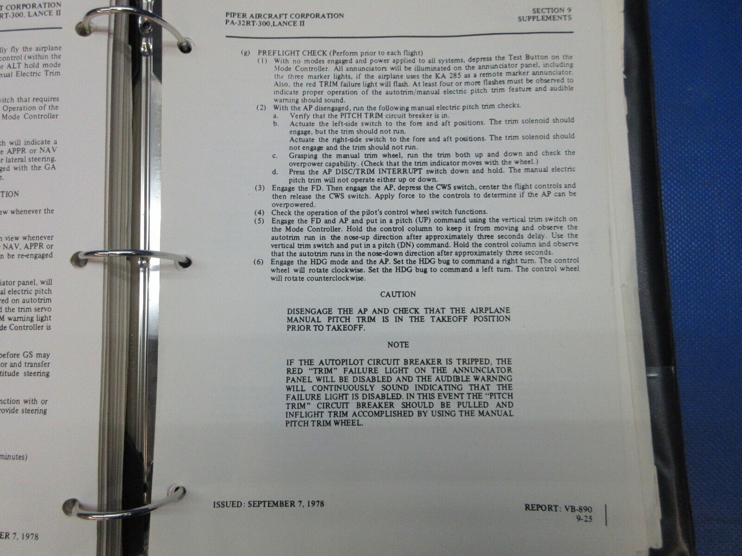 Piper Lance II Pilot's Operating Handbook & Info Manual P/N 761-637 (1124-1273)