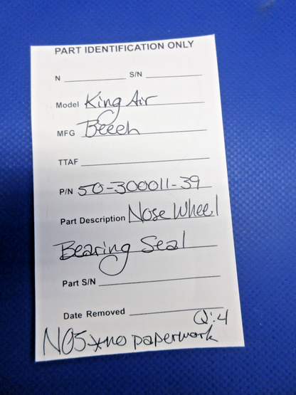 Beech King Air Nose Wheel Bearing Seal P/N 50-300011-39 NOS (0326-907)11