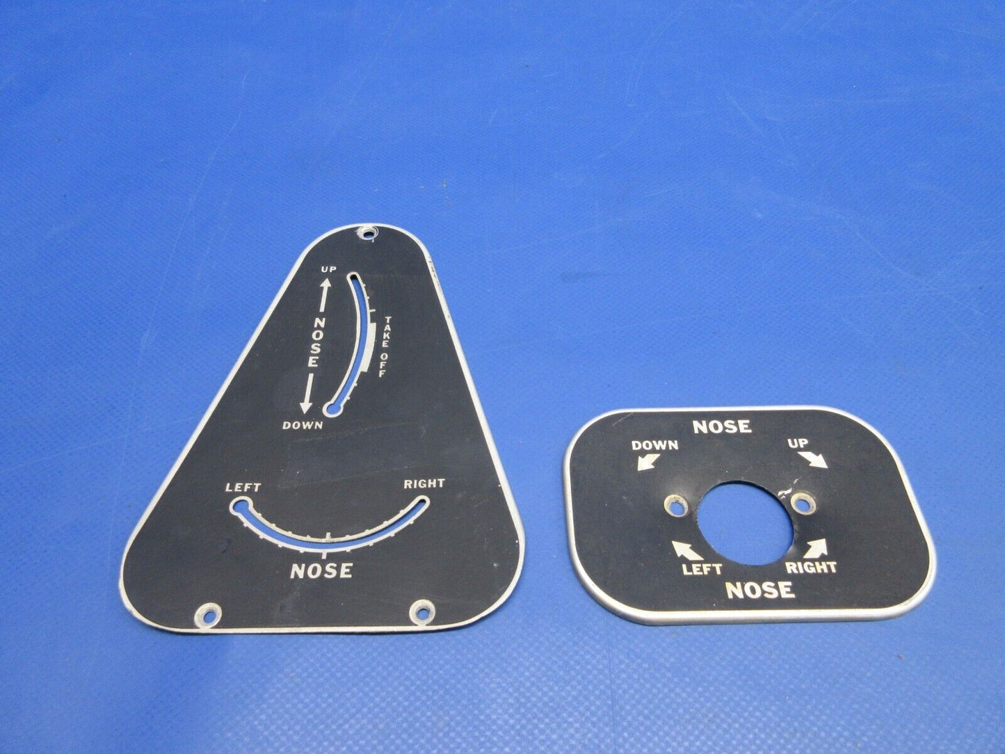 Piper PA-23-250 Aztec Tail Trim Indicator Placards P/N 16853-00 (0624-883)