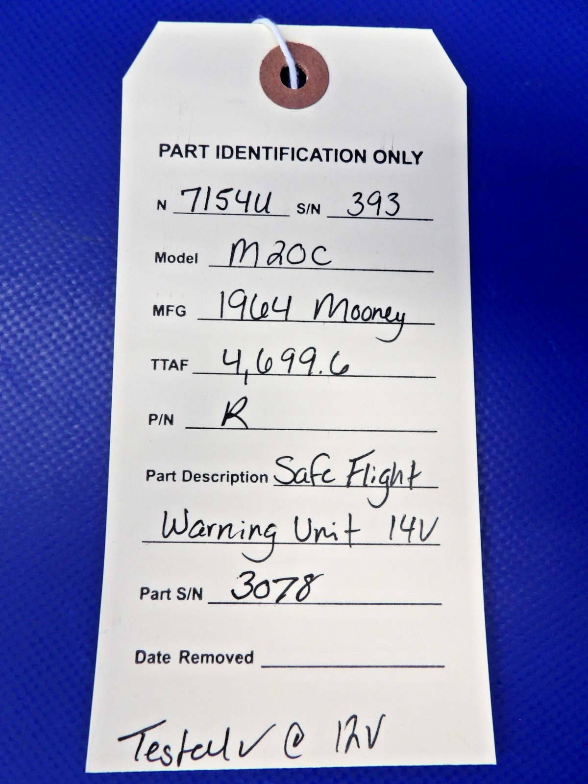 =Mooney M20 / M20C Safe Flight Warning Unit 14V P/N R TESTED (0426-1352)9