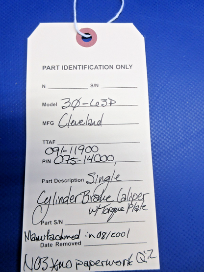 Cleveland 30-63P Brake Caliper w/Torque Plate 075-14000 NOS (0326-718)19