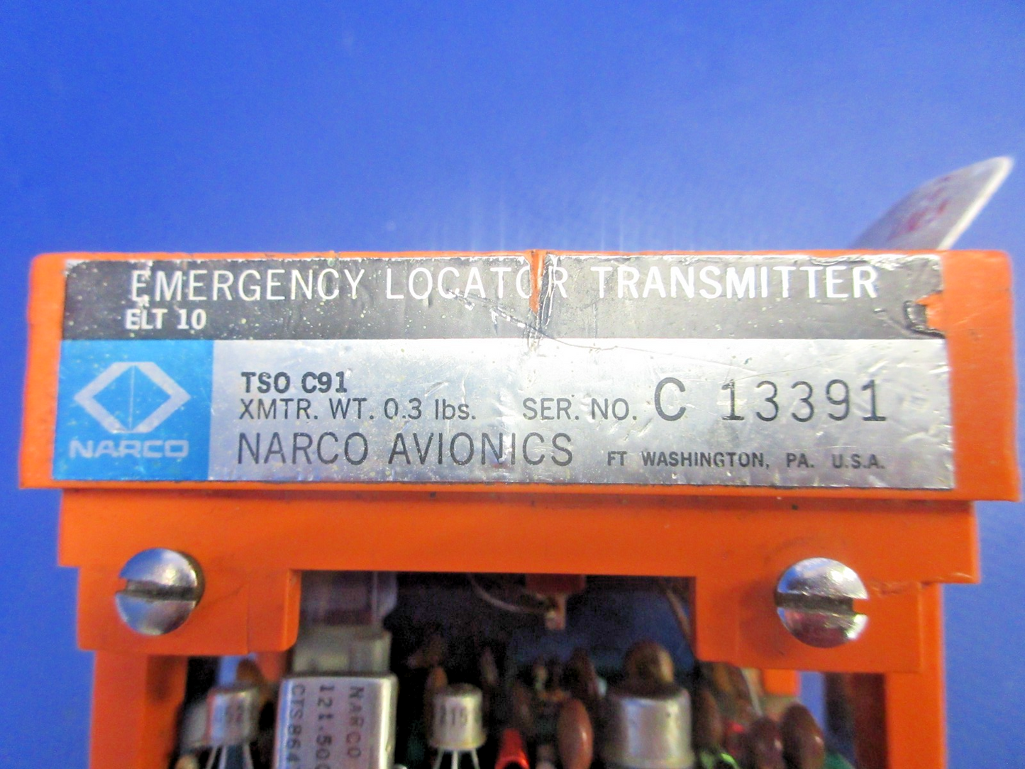 Narco Avionics ELT 10 LOT OF 2 FOR PARTS (0826-419)6