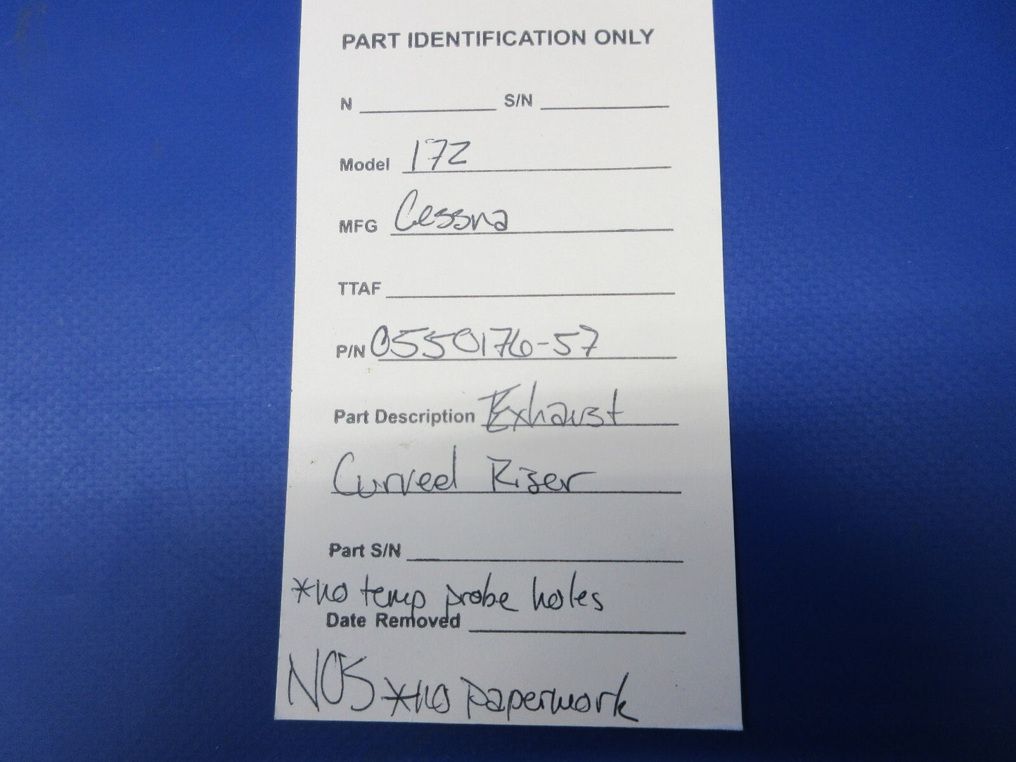 Cessna 172 Exhaust Curved Riser P/N 0550176-57 NOS (0525-1484)10