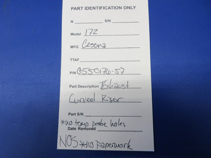 Cessna 172 Exhaust Curved Riser P/N 0550176-57 NOS (0525-1484)10