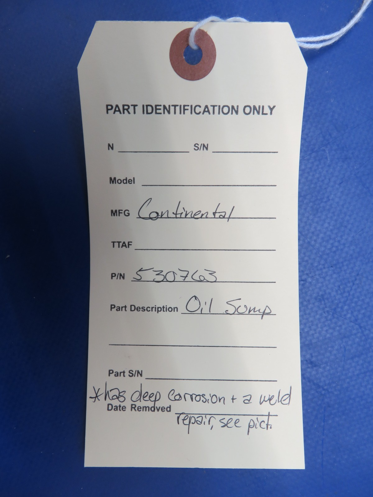 Repaired Continental C-145 / O-300 5-Bolt Oil Sump P/N 530763 (0926-407)15