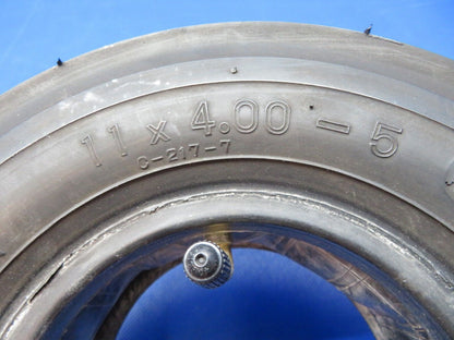 Experimental A/C Cheng Shin 11x4.00-5 Nose Wheel Tire w/ Tube C-217-7 (0324-231)