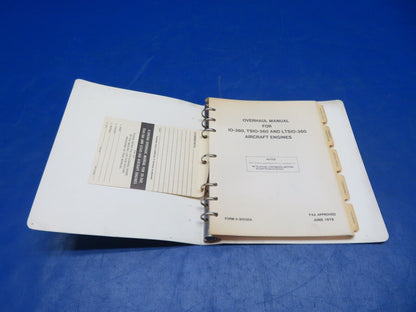 Continental IO-360, TSIO-360, LTSIO-360 OH & Parts Manual X-30031A (1024-201)
