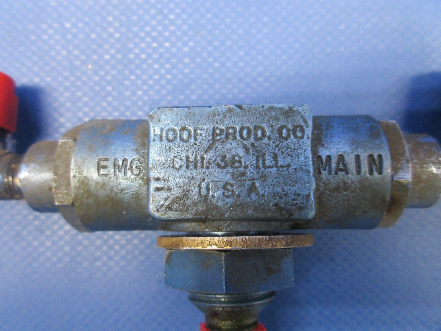 Piper Hoof Prod Emergency Gear Extension Shuttle Valve 492-047 (0624-829)