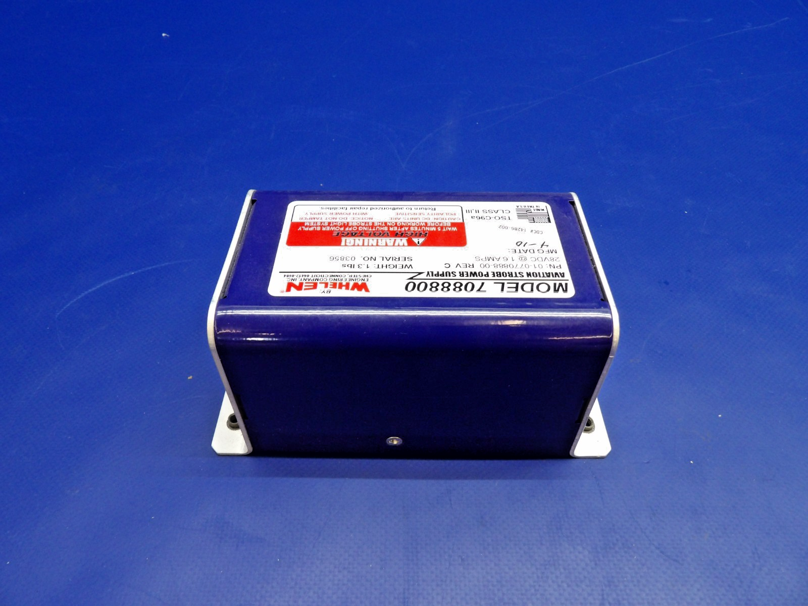 Whelen 7088800 Aviation Strobe Power Supply 28V 01-0770888-00 TESTED (0426-1342)7