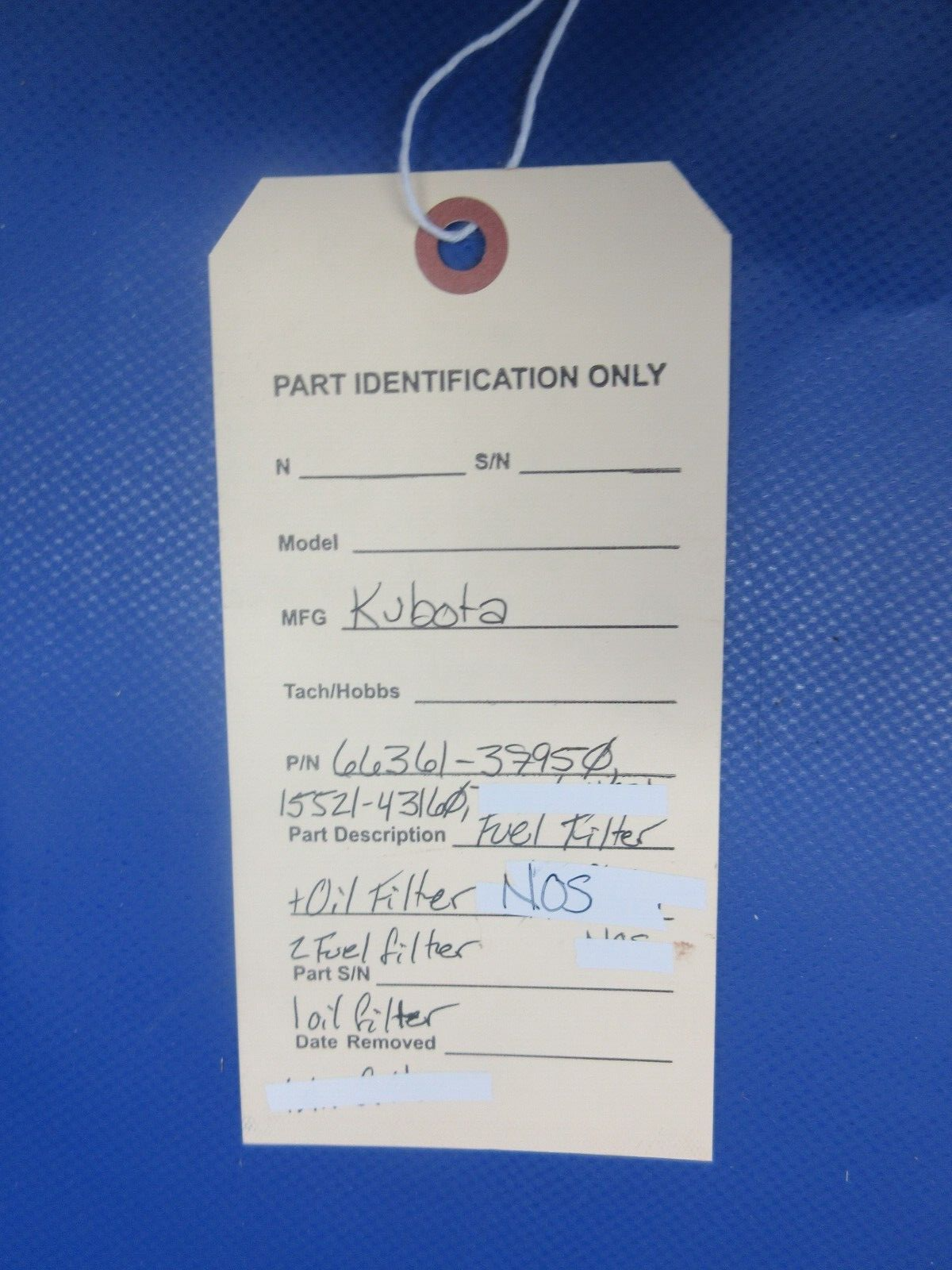 Kubota Fuel Filter And Oil Filter P/N 66361-37950, 15521-43160 NOS (0224-630)