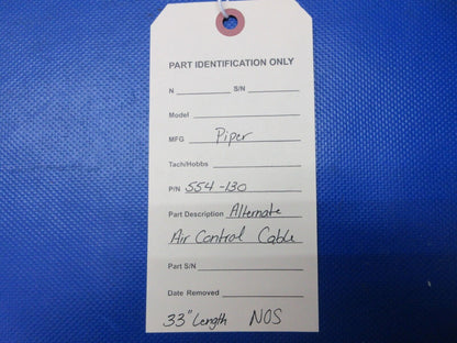 Piper Alternate Air Control Cable P/N 554-130 NOS (1024-1383)