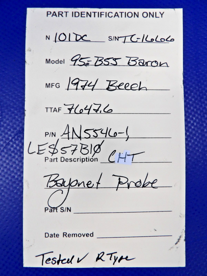 Beech 95-B55 Baron CHT Bayonet Probe P/N AN5546-1 TESTED (0626-1274)9