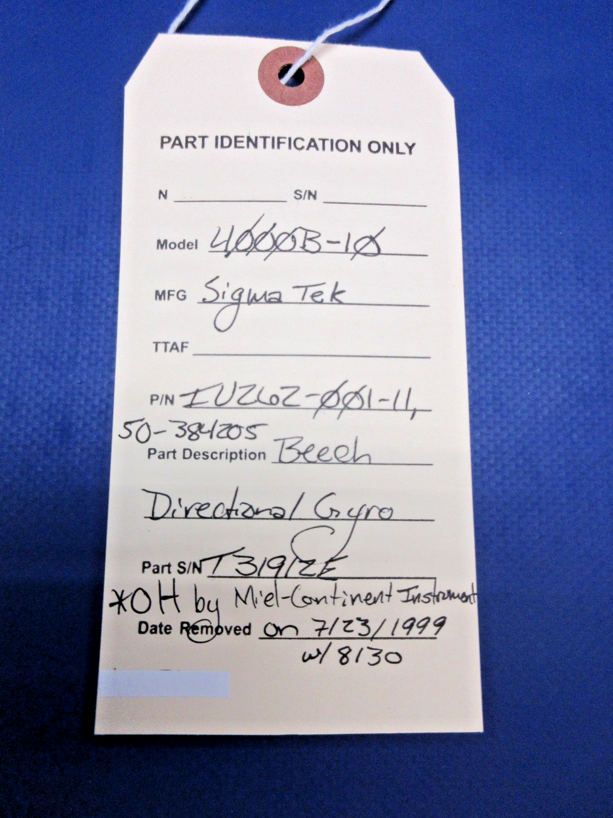 Sigma Tek 4000B-10 Directional Gyro w/8130 IU363-001-11 CORE (0626-833)8