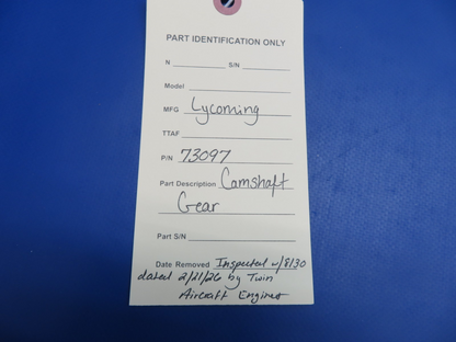 Lycoming Camshaft Gear P/N 73097 Inspected w/ 8130 (0326-1703)13