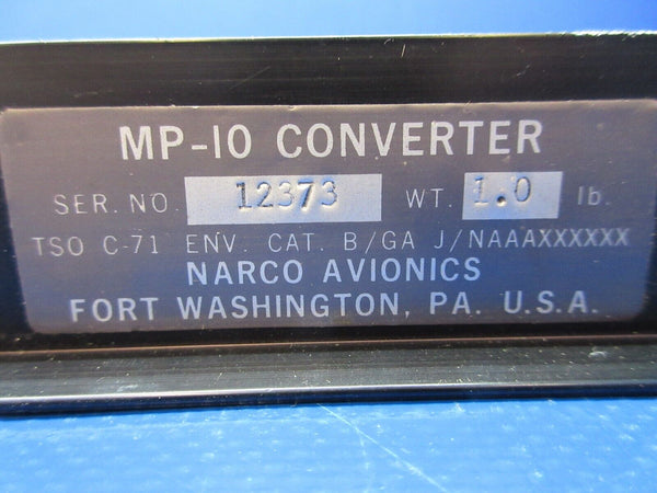 Cessna 310 / 310R Narco MP-10 Converter Voltage TESTED (1224-1262)