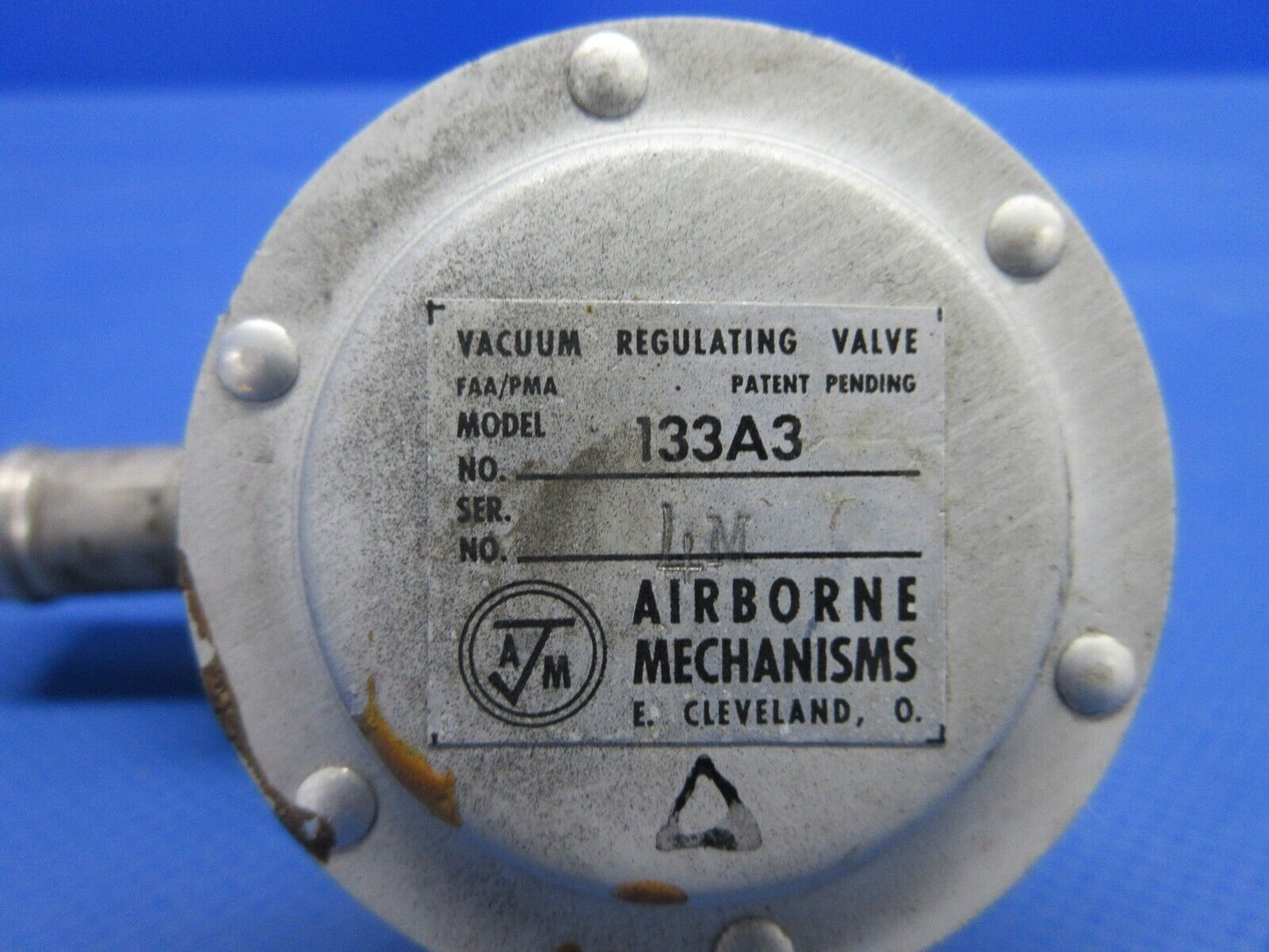 Beech 19A Musketeer Airborne Vacuum Relief Valve P/N 133A3 (0424-1329)