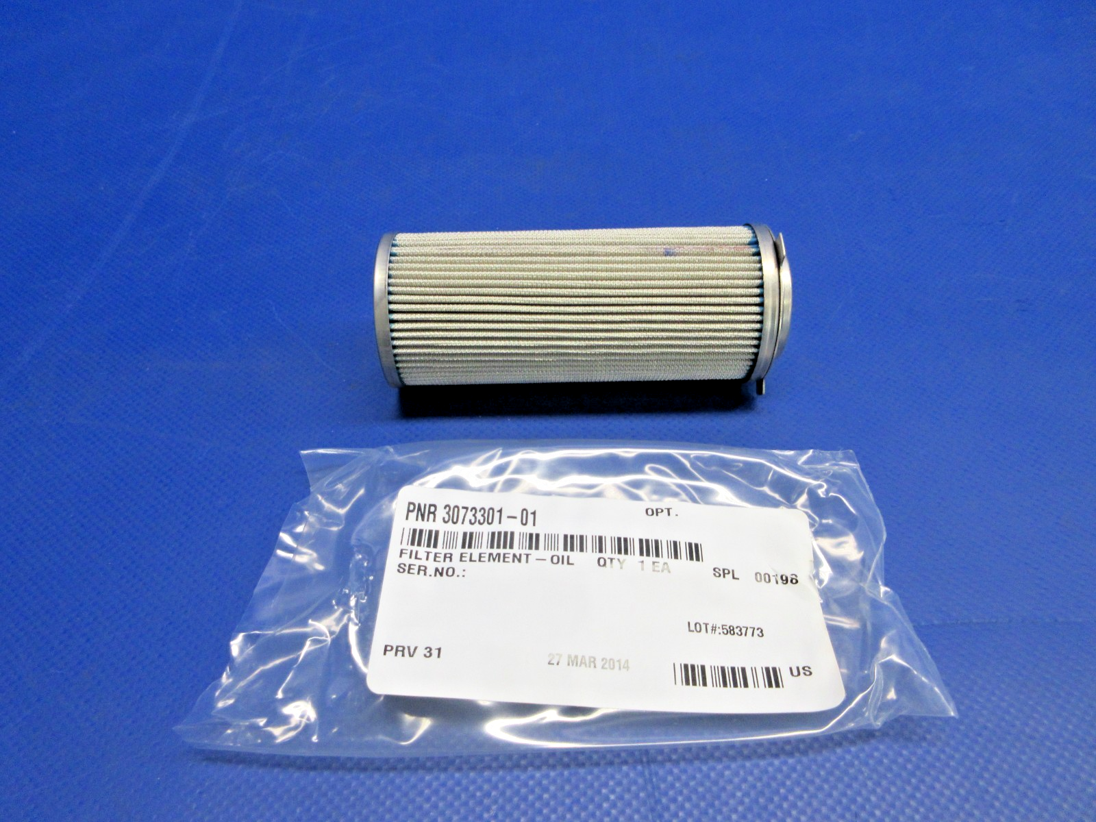 Pratt & Whitney Oil Filter Element P/N 3073301-01 NOS (0426-748)4
