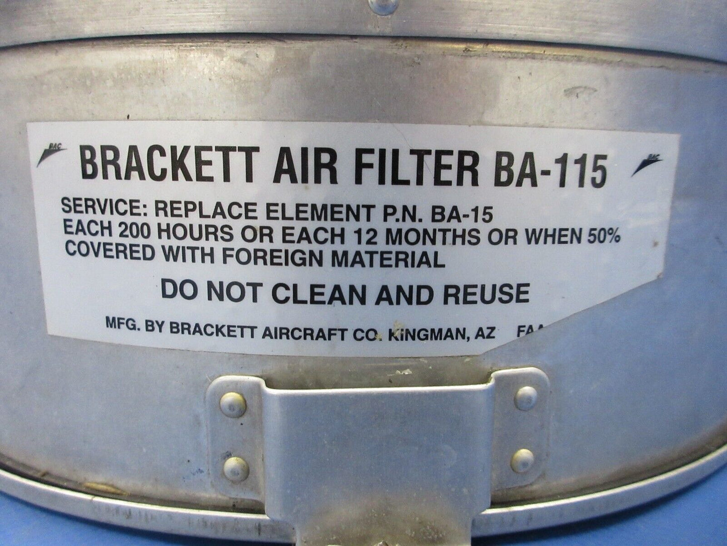 Enstrom 280FX Helicopter Brackett Air Filter Container P/N 28-12361-1(1124-2021)