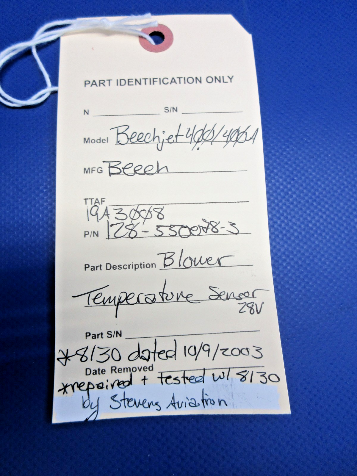 Beech Beech Jet Blower Temperature Sensor 28V w/8130 P/N 128-550078-3 (0426-806)16