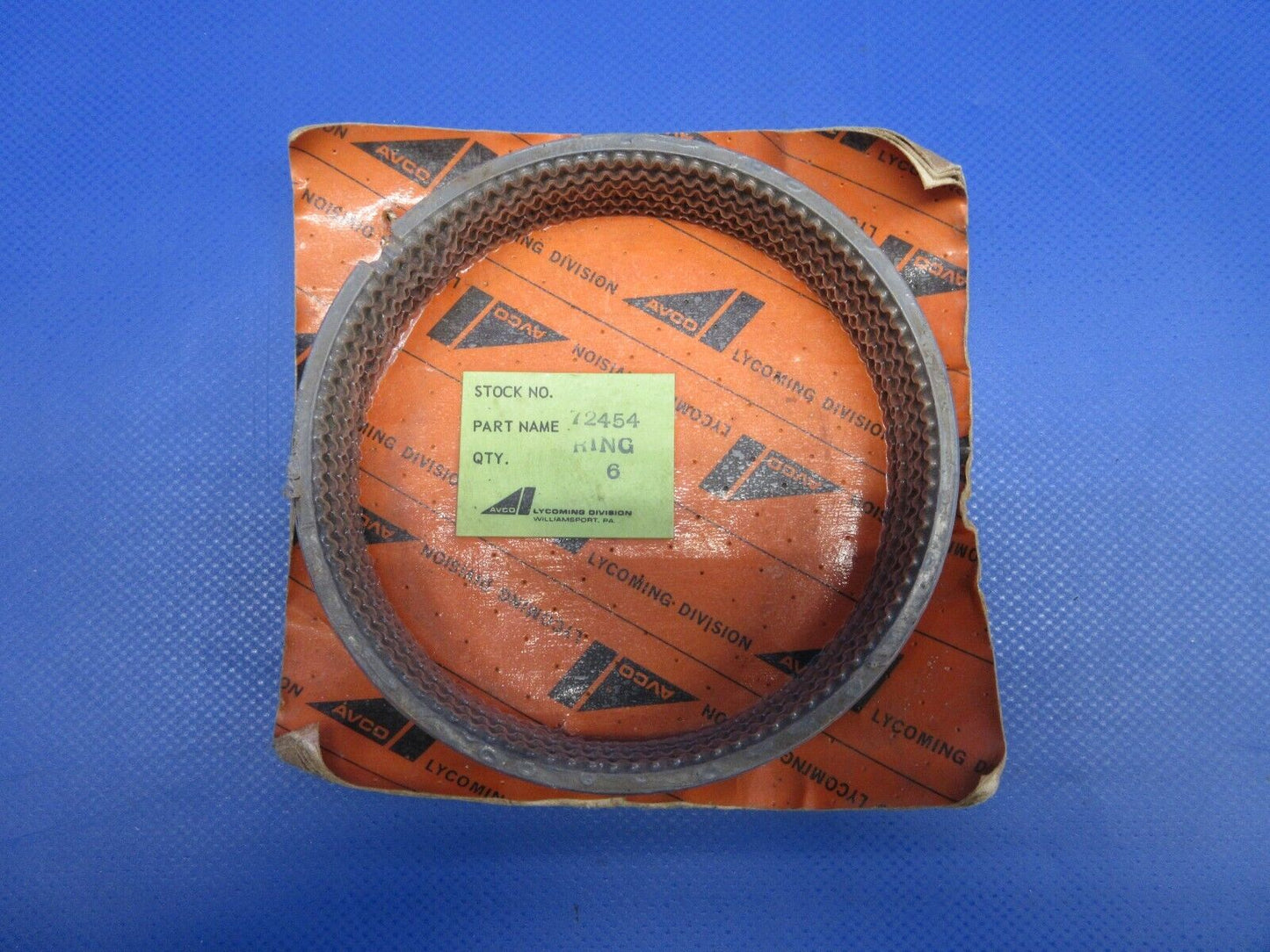 Lycoming Piston Rings P/N 72454 LOT OF 6 NEW OLD STOCK (0224-1699)