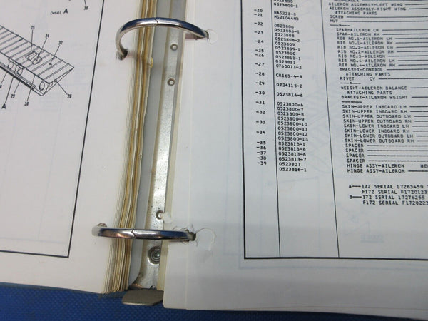 Cessna 172 1975 thru 1986 Parts Catalog Reprint P/N P677-1-12 (1024-1283)