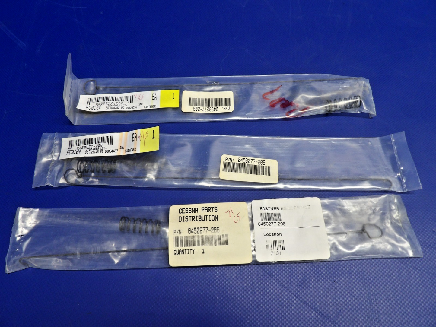 Cessna Inter Cylinder Baffle Fastener w 8130 0450277-208 LOT OF 3 NOS (0426-12504