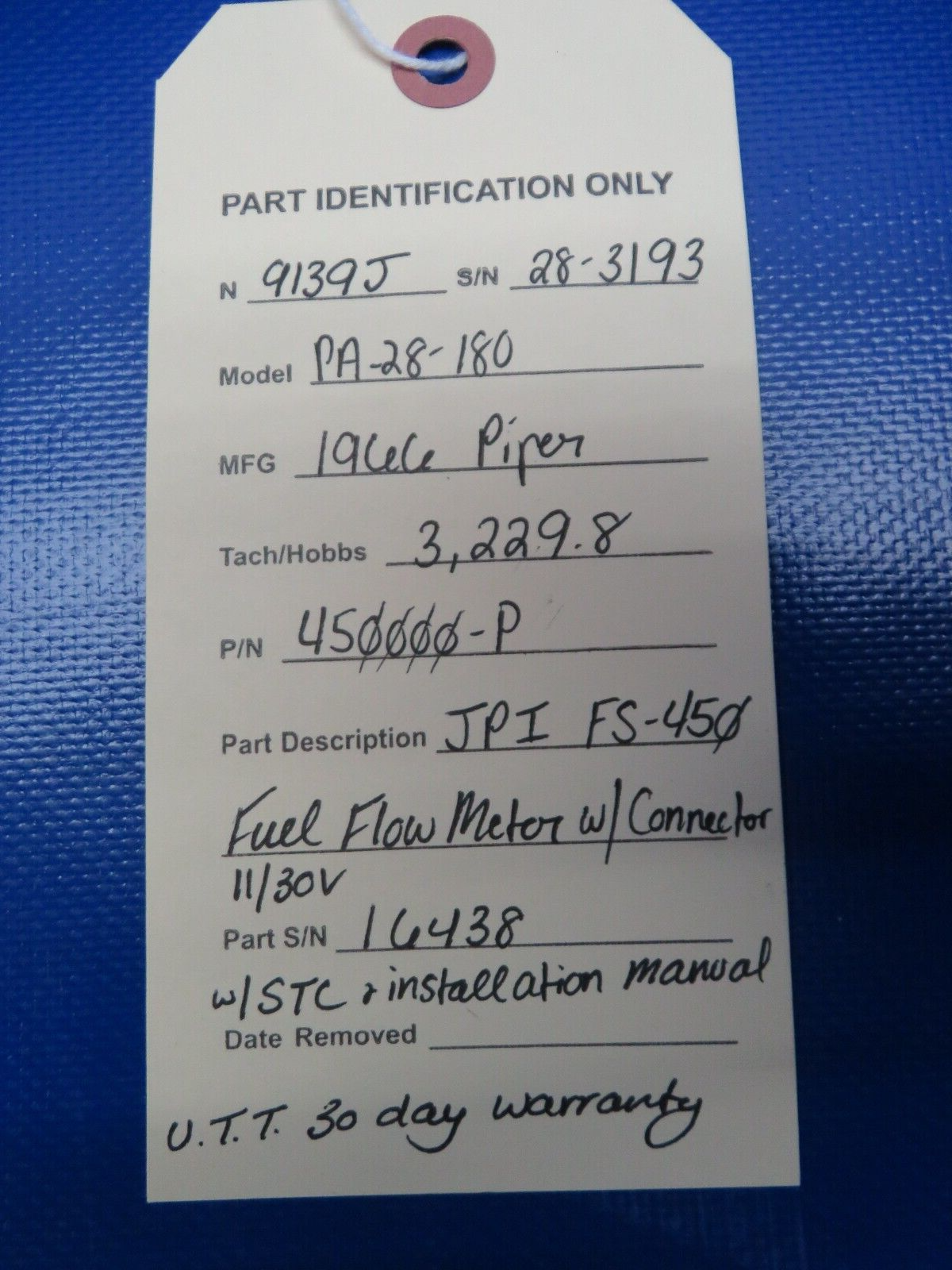 JPI FS-450 Fuel Flow Meter 11-30v w/ STC & Manual 450000-P WARRANTY (1224-105)