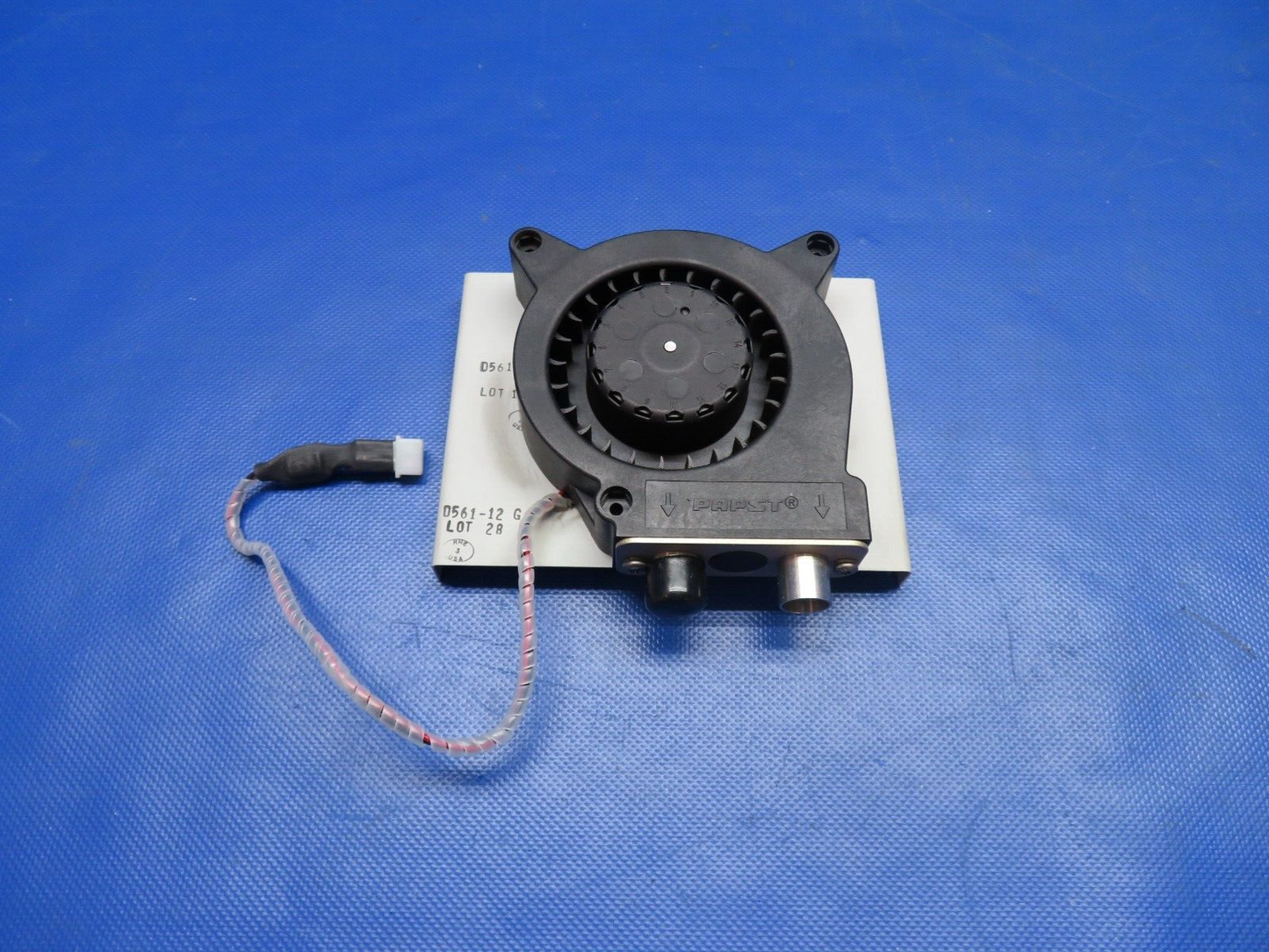 Robinson R44 Papst Avionics Cooling Fan w/ Bracket P/N D561-12 TESTED(0824-1716)