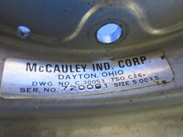 McCauley Nose Wheel Assembly 5.00 x 5 P/N C163002-0201 (0324-1167)
