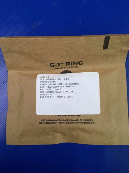 Dassault Falcon Aircraft Seal / Gasket P/N 732N8FS-160-T (1216-66)
