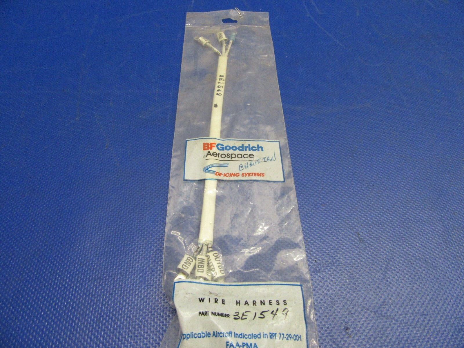 BF Goodrich Prop Hub Extension 3 Wire Harness De-Ice NOS P/N 3E1549 (0921-538)0