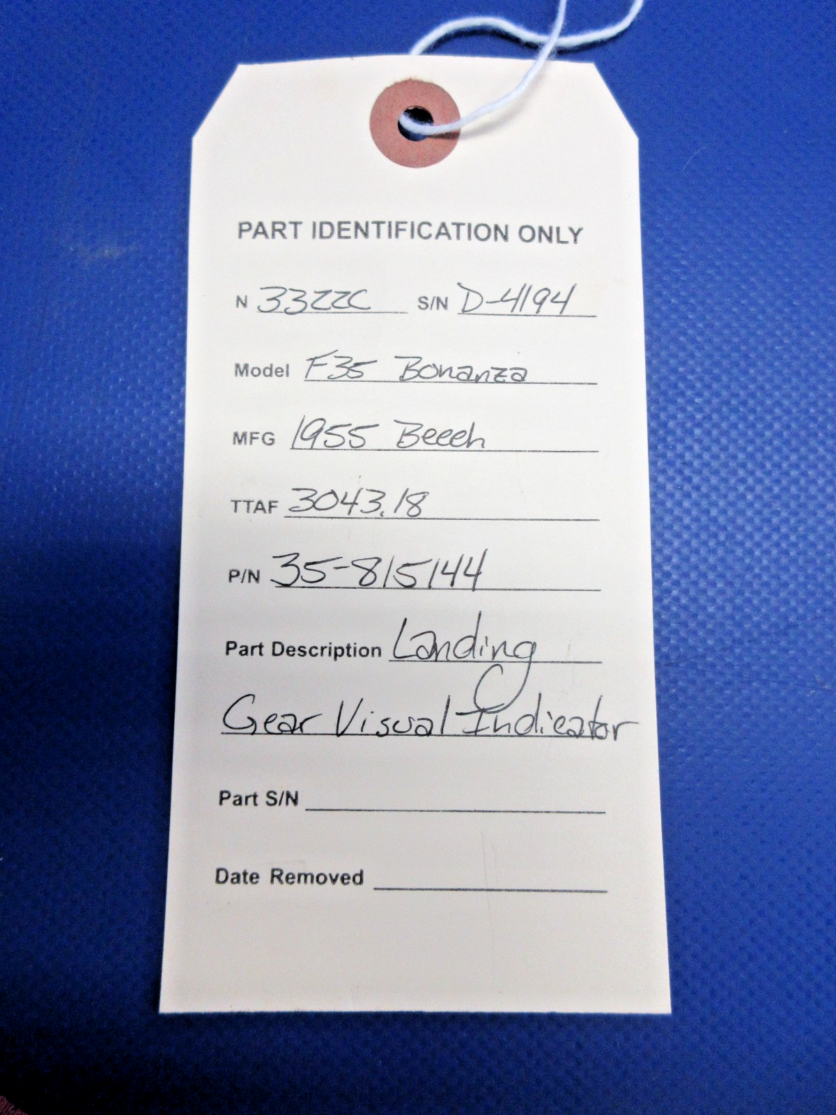 Beech F35 Bonanza Landing Gear Visual Indicator P/N 35-815144 (0726-755)7
