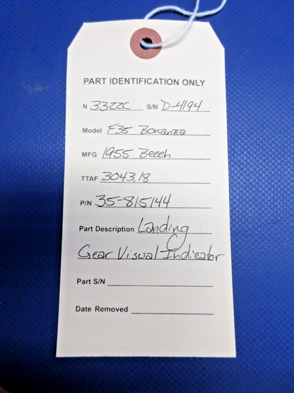 Beech F35 Bonanza Landing Gear Visual Indicator P/N 35-815144 (0726-755)7
