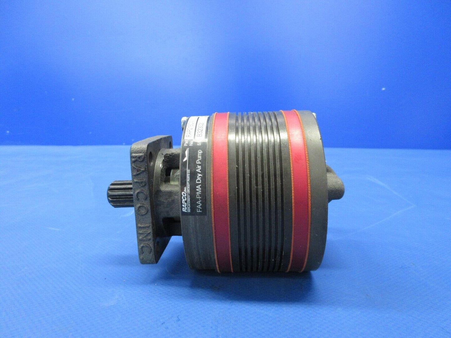Cessna 180K Rapco Dry Air Pump P/N RAP216CW w/ Fittings - CORE (0824-1202)